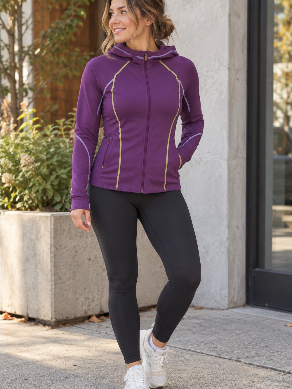 Marmot Purple Full Zip Hooded Athletic Jacket | Women’s M